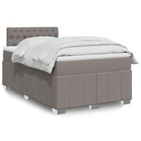 Boxspring met matras stof taupe 120x190 cm - thumbnail