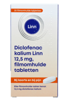 Linn Diclofenac Kalium 12.5mg Filmomhulde Tabletten - thumbnail