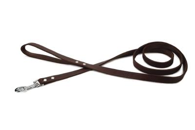 Hondenriem van leer 200cm x 20mm bruin