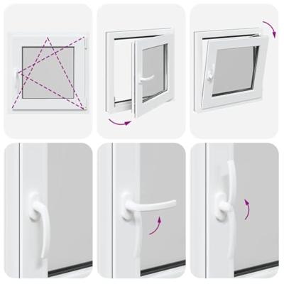 Kelderraam "RISOR" 50x50 cm draai-kiep DIN rechts antraciet