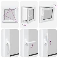 Kelderraam "RISOR" 50x50 cm draai-kiep DIN rechts antraciet - thumbnail