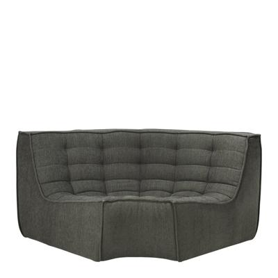 Ethnicraft Modulaire Bank 'N701' Eco, 90° Rond Hoekelement, kleur Moss