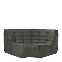 Ethnicraft Modulaire Bank 'N701' Eco, 90° Rond Hoekelement, kleur Moss - thumbnail