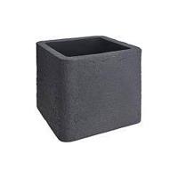 Nampook Bloempot Cube 39 X 33 Cm Kunststof Zwart - thumbnail