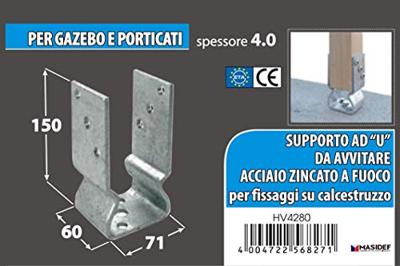 Connex Pergolasteun U Knik 71X150X60X4 Vvz - HV4280 Connex Pergolasteun U Knik 71X150X60X4 Vvz - HV4280