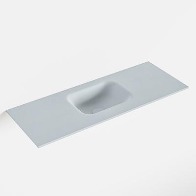 MONDIAZ LEX Clay solid surface inleg wastafel voor toiletmeubel 80cm. Positie wasbak midden