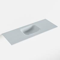 MONDIAZ LEX Clay solid surface inleg wastafel voor toiletmeubel 80cm. Positie wasbak midden - thumbnail