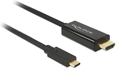 Delock 85259 Kabel USB Type-C male > HDMI male (DP Alt Mode) 4K 30 Hz 2 m zwart