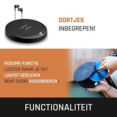 Lenco CD-200 Discman Zwart - thumbnail
