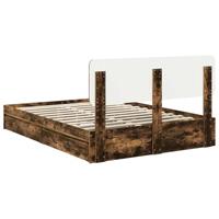 Bedframe met lade met hoofdeinde met opslag Bewerkt hout - thumbnail