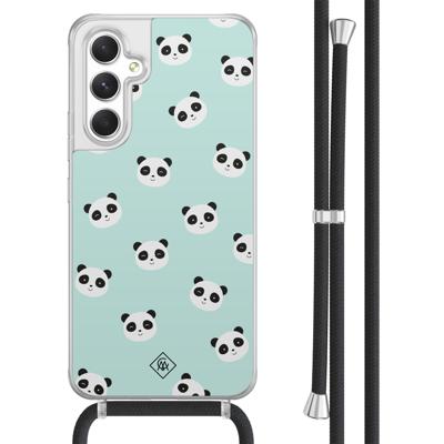 Samsung Galaxy A54 hoesje met koord - Panda print