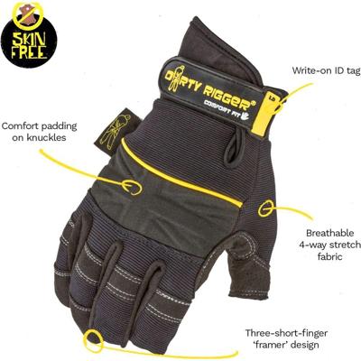 Dirty Rigger Comfort Fit Rigger Glove Framer (V1.6) XL Dirty Rigger Comfort Fit Rigger Glove Framer (V1.6) XL