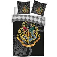 Harry Potter Dekbedovertrek 140 x 200 cm - Hogwarts zwart Polyester - thumbnail