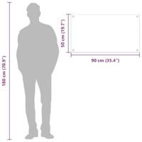 VidaXL Keuken spatscherm lichtgrijs 90 x 50 cm gehard glas - thumbnail