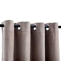 VidaXL Gordijn verduisterend met metalen ringen 2 st 140x245 cm taupe - thumbnail