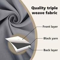 VidaXL Zwart-out gordijnen met ringen 2 pcs lichtgrijs 260 x 140 cm - thumbnail