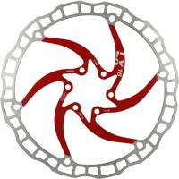 Elvedes one piece rotor 180mm 112g 6 gaats+bout rood 2015199 - thumbnail