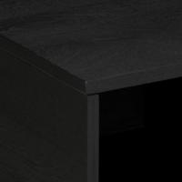 Salontafel 80x50x40 cm bewerkt hout zwart - thumbnail