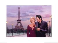 Kunstdruk Chris Consani - Paris Sunset 80x60cm - thumbnail