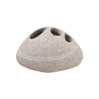 Tandenborstelhouder Sapho Little Rock Vrijstaand Polyresin Beige - thumbnail