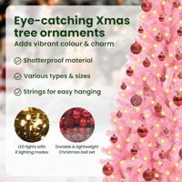 VidaXL Kerstboom met 300 led met standaard roze 180 cm pvc - thumbnail