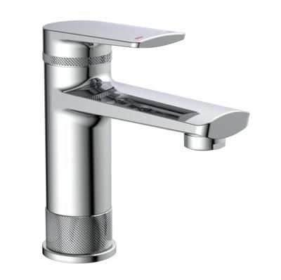 LIVERPOOL ééngreepsmengkraan wastafel, chroom keramische schijven geluidsarme, verwisselbare 35 mm-cartouche Eco-Click functie flexibele metalen aansluitslangen 500 mm volgens DVGW/KTW-A 1