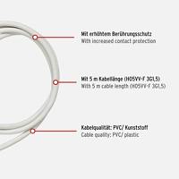 Brennenstuhl hoogwaardige kunststof-verlengkabel | met platte stekker | 5 meter | wit - 1161820225 - thumbnail