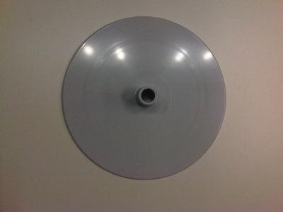 Voetplaat rond diameter 16cm grijs