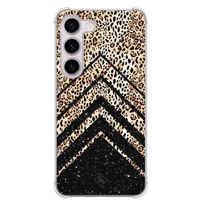 Samsung Galaxy S23 Plus shockproof hoesje - Chevron luipaard