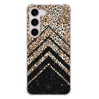 Samsung Galaxy S23 Plus shockproof hoesje - Chevron luipaard - thumbnail