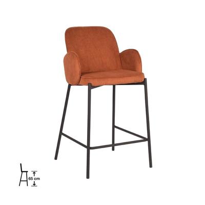 D-MAXX Barkruk Jari - Rust - Ribcord - Zithoogte 65 D-MAXX Barkruk Jari - Rust - Ribcord - Zithoogte 65