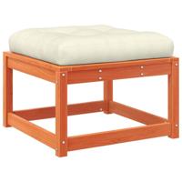 4-delige Loungeset met kussens massief grenenhout wasbruin - thumbnail