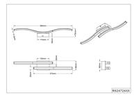 Trio Led plafondlampRoute RVS 4000K - R62472407 - thumbnail