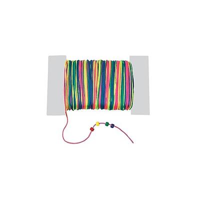 Colorations - satijnen kralenkoord regenboog, 91mtr.