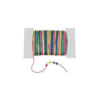 Colorations - satijnen kralenkoord regenboog, 91mtr. - thumbnail