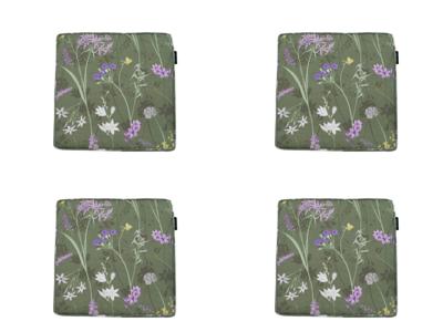Luxe zitkussen ca. 40x40 cm Donna green canvas Eco plus natural outdoor finishing (4 stuks) Madison - Madison