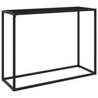 Wandtafel 100x35x75 cm gehard glas zwart - thumbnail