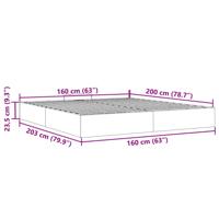 Bedframe zonder matras 160x200 cm kunstleer cappuccinokleurig - thumbnail