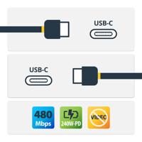 USB-kabel Startech USB2EPR3M Zwart 3 m - thumbnail