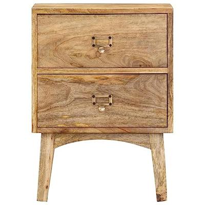 VidaXL Nachtkastje 40x35x55 cm massief mangohout