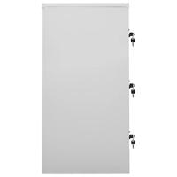 Lockerkasten 5 st 90x45x92,5 cm staal lichtgrijs en blauw - thumbnail