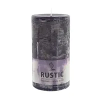 Gala stompkaars rustiek donkerpaars 8 x 15 cm | 6 stuks - thumbnail