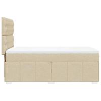 Boxspring met matras stof crèmekleurig 80x200 cm - thumbnail