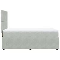 Boxspring met matras fluweel lichtgrijs 140x200 cm - thumbnail