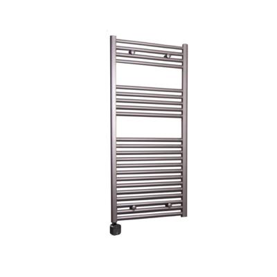 Electrische Wifi Radiator Sanicare HPW Carini 111,8x60 cm Inox-look Met Thermostaat Zwart Linksonder Electrische Wifi Radiator Sanicare HPW Carini 111,8x60 cm Inox-look Met Thermostaat Zwart Linksonder