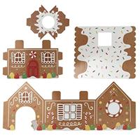 Doe-Het-Zelf Kerstmis Ginger Lane 100% Karton Kat Speelhuisje - thumbnail
