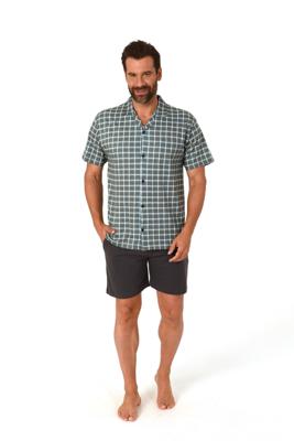 Heren shortama doorknoop Normann 10590503-52-Grijs Heren shortama doorknoop Normann 10590503-52-Grijs