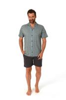 Heren shortama doorknoop Normann 10590503-52-Grijs - thumbnail