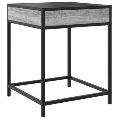 Nachtkastje met Infinity LED 40x40x51 cm grijs sonoma eiken