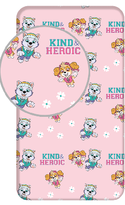 PAW Patrol Hoeslaken kind & Heroic - Eenpersoons - 90 x 200 cm - Roze